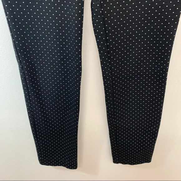 J Jill Slim Leg Ponte Pants Woman XS Pull On Black Polka Dots Stretch Comfort - Picture 3 of 13